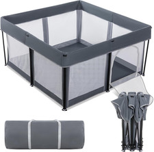 Foldable Baby Playpen, 50"×50" Extra Large Collapsible Playpen for Babies and To