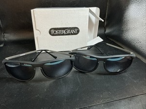 2 Foster Grants Men's Black Plastic Framed Sport Sunglasses New         29bb