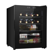 ZOKOP 16 Bottle LED Digital Temperature Control Wine Fridge Red White Champagne