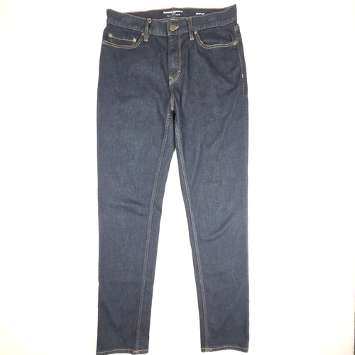 Banana Republic Mens Travel Jeans 33x34 (32") Slim Straight Fit Denim Dark Blue - Picture 2 of 12