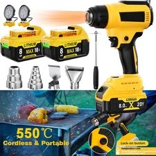 Heat Gun Hot Air Gun For Dewalt 20V Max Li-ion Battery DCB206-2 / LED Work Light