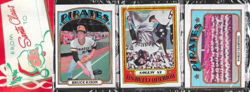 1972 Topps Holiday Baseball Card Rack Pack Roberto Clemente In Action (500-MN)