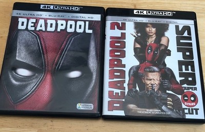 Deadpool 1 & Deadpool 2 4K and Blu-ray Lot of 2 (5 Discs) Ryan Reynolds