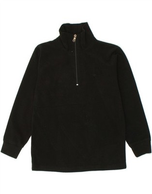 DIADORA Jungen Fleecepullover mit Reißverschluss am Ausschnitt 5-6 Jahre Small schwarz Polyester SG04