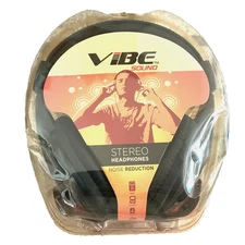 Vibe Sound Headphones NEW/SEALED Noise Reduction DJ Stereo Wired Audio  Home
