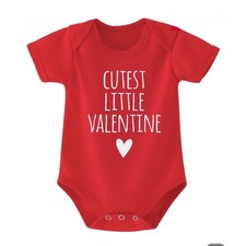 Cutest Little Valentine Red One Piece. 1-3 Months. Valentine's Day Outfit