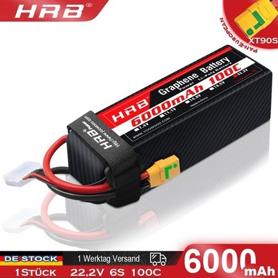 Graphen HRB 6s 22,2V 6000mAh XT90S Lipo Batterie für RC Hubschrauber Flugzeug