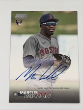 Marcus Wilson 2023 Topps Stadium Club Rookie On Card Auto SCBA-MW Boston Red Sox. rookie card picture