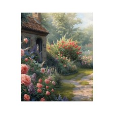 Diamond Painting Kit Cottage Garden 16x20 DIY Full Drill Craft Art Kit