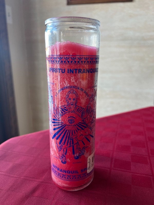 Espiritu intranquil / restless sprit candle pink