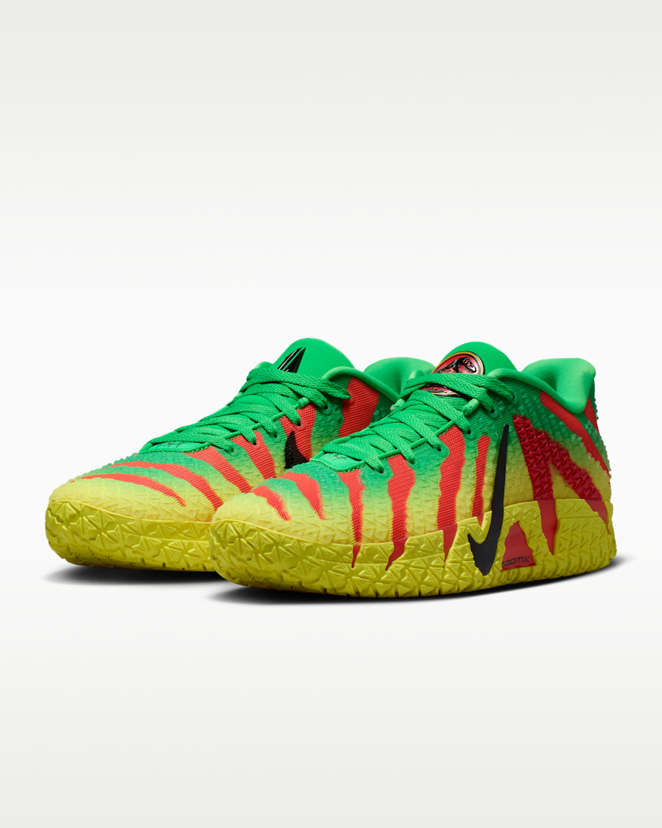 Jurassic Park × Nike Ja 3 Explorer Green Spark Red IU7239-300