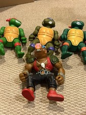 1990 TMNT Giant 13” Bad Boys Bebop Vintage Teenage Mutant Ninja Turtles Lot Of 4