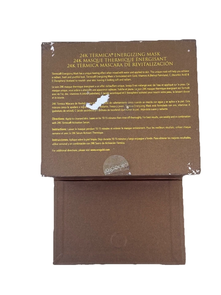 Máscara Energizante Termica 24k Exclusiva Orogold 140g/4,93oz. CAJA ABIERTA NUEVA Foto 2 de 4