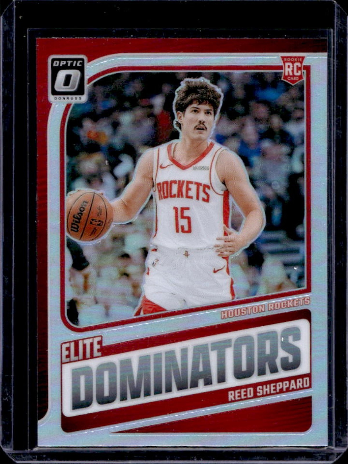 2024-25 Donruss Optic Reed Sheppard Elite Dominators RC Holo #5 Rockets