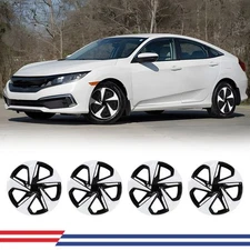 16" Wheel Covers Rim Snap On Hubcaps For 2016-2024 Honda Civic Sedan Set of 4