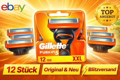 12x Gillette Fusion 5 Rasierklingen Original Neu OVP XXL Pack