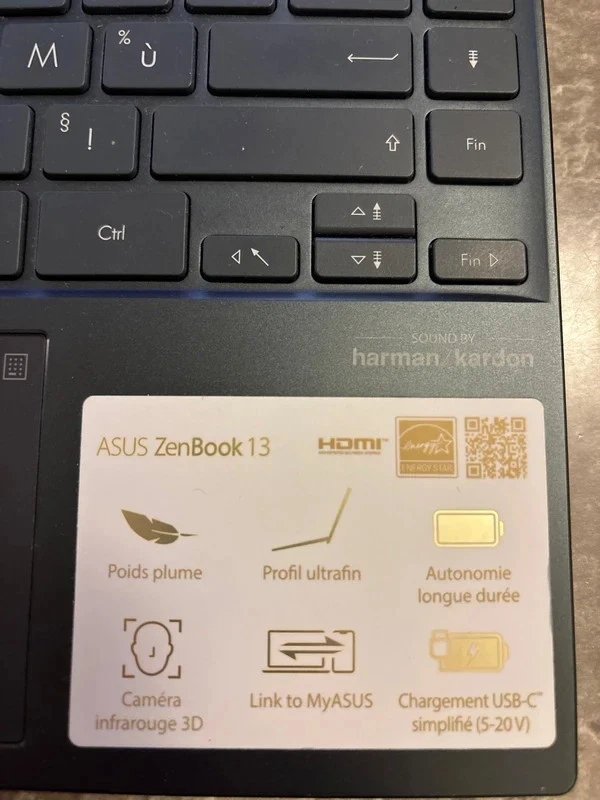 PC Portable Asus Zenbook 13 OLED UX325JA-2  Fonctionne Parfaitement - Windows 11 - Photo 4/4