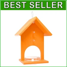 Eco-Friendly Oriole Feeder - Hanging Jelly & Fruit Feeder in Bright Orange