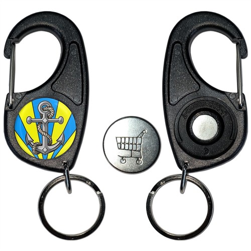 Schlüsselanhänger Anker Karabiner 1€/1€ Medaille (65 mm x 33 mm) - Bild 1 von 2