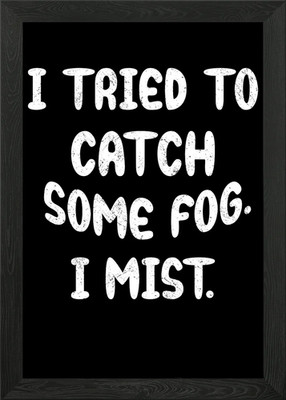 I try to catch some fog Gerahmtes Wandbild Poster Leinwanddruck Bild