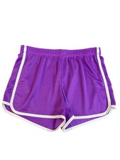 Justice Girl's Athletic Shorts, size 16, Purple/White, Elastic Waist