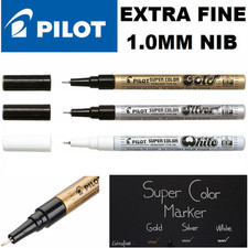 Pilot Super Color Marker Pen Extra Fine Metallic Paint Pen Gold Silver White