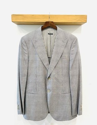 Giorgio Armani Le Collezioni  Men's Pure Wool Gray Blazer Made in Italy
