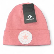 Image of Youth Converse Coastal Pink Beanie Cap –New with Tags, All‑Star Logo Folded Cuff