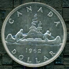 1962 Queen Elizabeth II Silver Dollar, PL/UNC, Original Lustre   R18