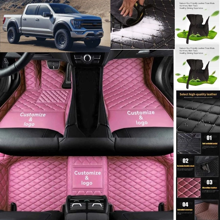 For Ford F150 Crew Cab Car Floor Mats Anti-Slip Carpets Handmde Liners Foto 3 de 4