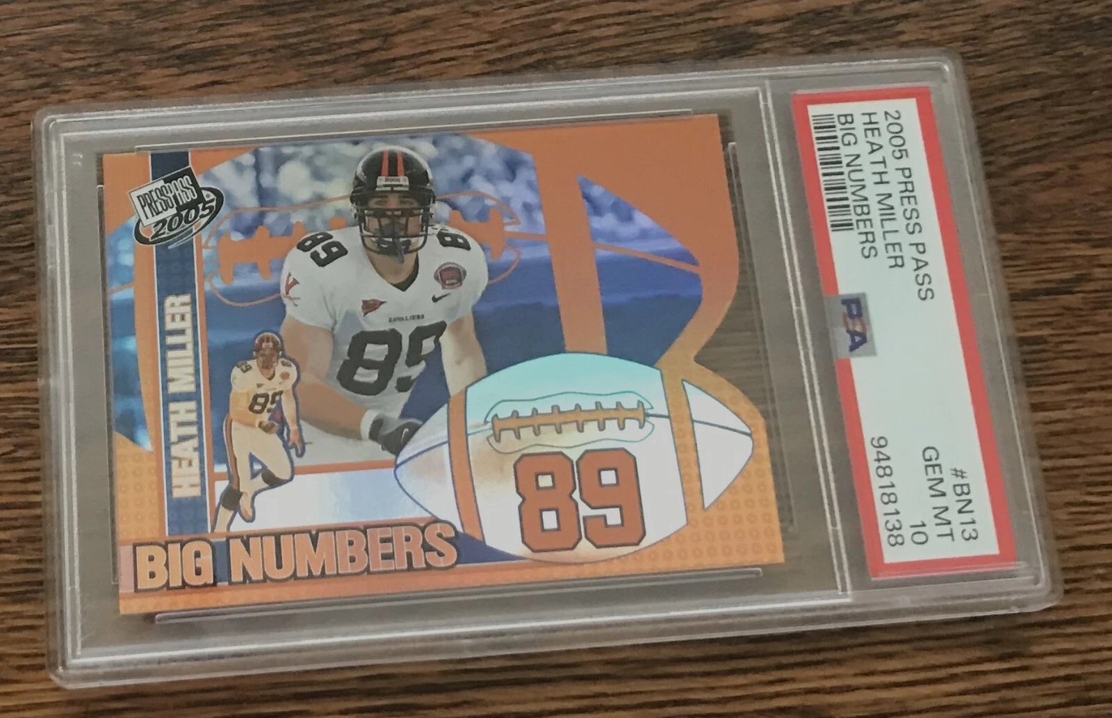 Heath Miller Press Pass Big Numbers #BN13 Base