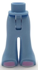 Lego New Bright Light Blue Minifigure Pants Trousers Bell-Bottoms w/ Shoes Part