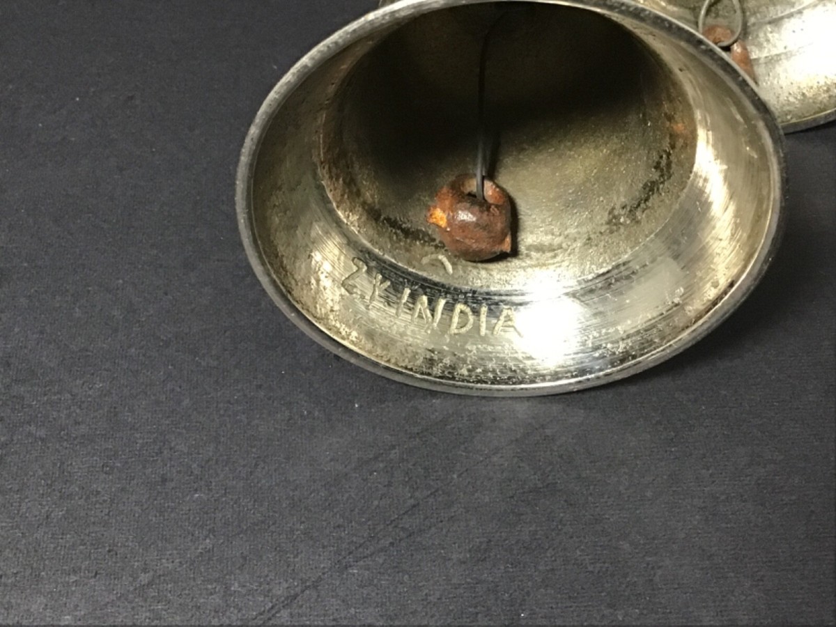 Vintage Z.Y. India World Gift Metal Service Bell Candle Stick