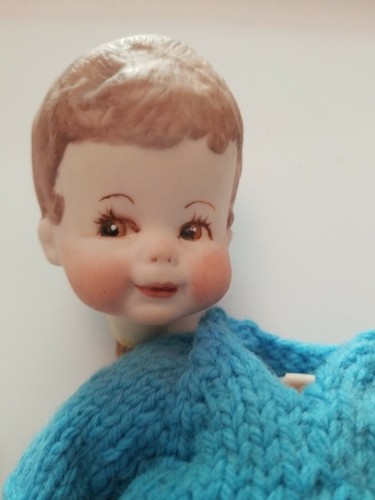 Baby Boy Doll - Hand Painted China Handmade used - Picture 5 of 6