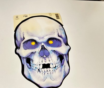 Vintage Eureka USA Skull Halloween Die Cut Double Sided 10''