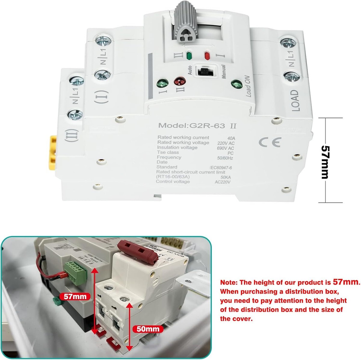 Interruttore Di Trasferimento GYHO8 2P - Foto 7