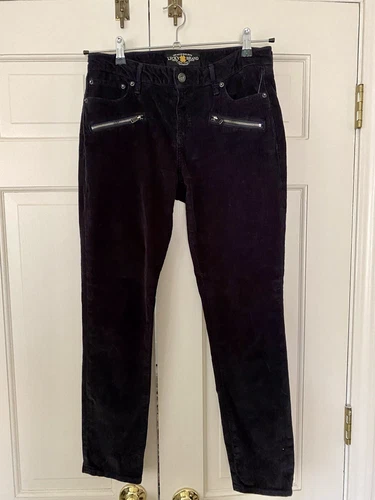 Lucky Brand, Women's Lolita Skinny Blue Corduroy Pants, 8/29