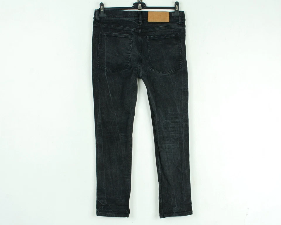BARATO LUNES Apretado Nuevo Negro Hombres W32 L27 Jeans Pantalones Pantalones Calce Ajustado Cremallera Foto 4 de 4