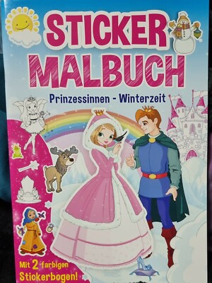 Sticker Malbuch Prinzessinnen - Winterzeit Neu