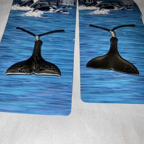 SEAWORLD WHALE TAIL NECKLACE WITH CORD Lot 0f 2 BRAND NEW - Picture 10 of 24