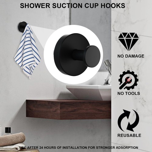 Suction Cup Hooks For Showerbath Towel Hookheavyduty 304 Stainless Steel Suction - Picture 4 of 6