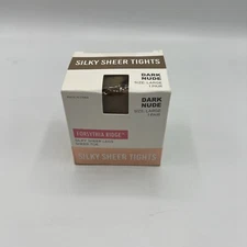 Forsythia Ridge Silky Sheer Tights Nylon Spandex Mix Large Dark Nude New NIB