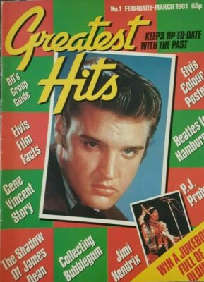 Greatest Hits Magazine, Feb 81 - No 1 w/ Elvis Presley, Jimi Hendrix, Beatles 