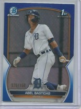 Abel Bastidas 2023 Bowman Chrome Blue Refractor Rookie #075/150