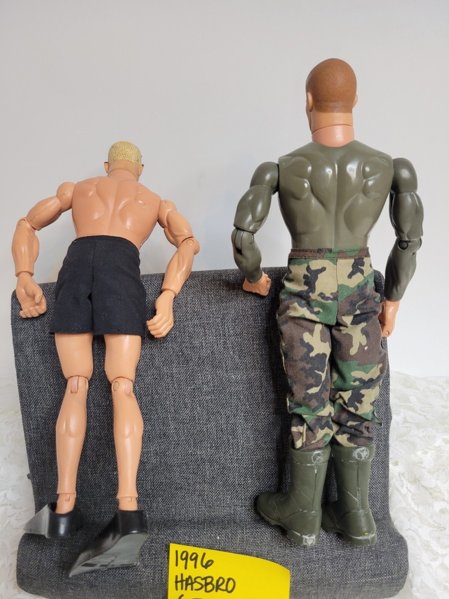 2 Vintage 1996 Hasbro 12” Action Figures G. I. Joe Pawtucket