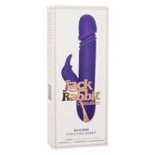 Premium Jack Rabbit Silicone Thrusting Rabbit Purple - G-spot Clitoral Vibrator