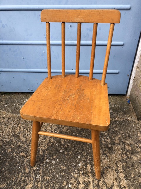 small wooden childs chair
