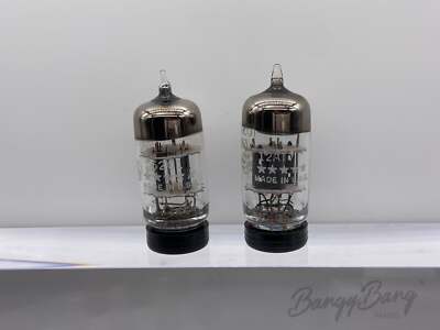 Matched Pair General Electric FIVE STAR GE 12AT7/6201 Dual Triode Guitar Amp. Au
