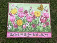 DEBI HRON Wall Art Bible Verse Samuel 2:1 Lord Fill Heart 3D Butterfly ❤️ct39j3