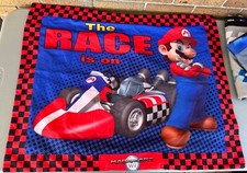 Nintendo Mario Kart Wii Luigi Twin Bed Flat Sheet Pillowcase  pillow sham